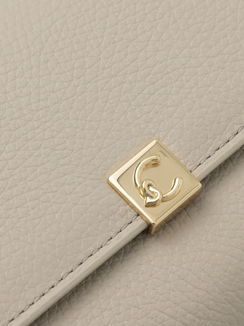 Coccinelle Portemonnee met logoplakkaat Beige