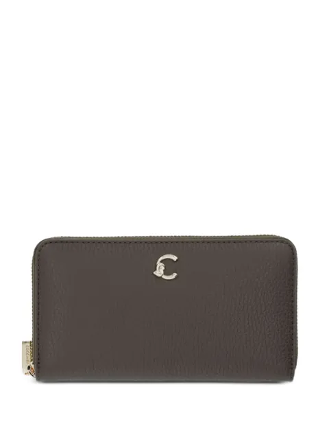 Coccinelle logo-plaque pebbled-leather wallet