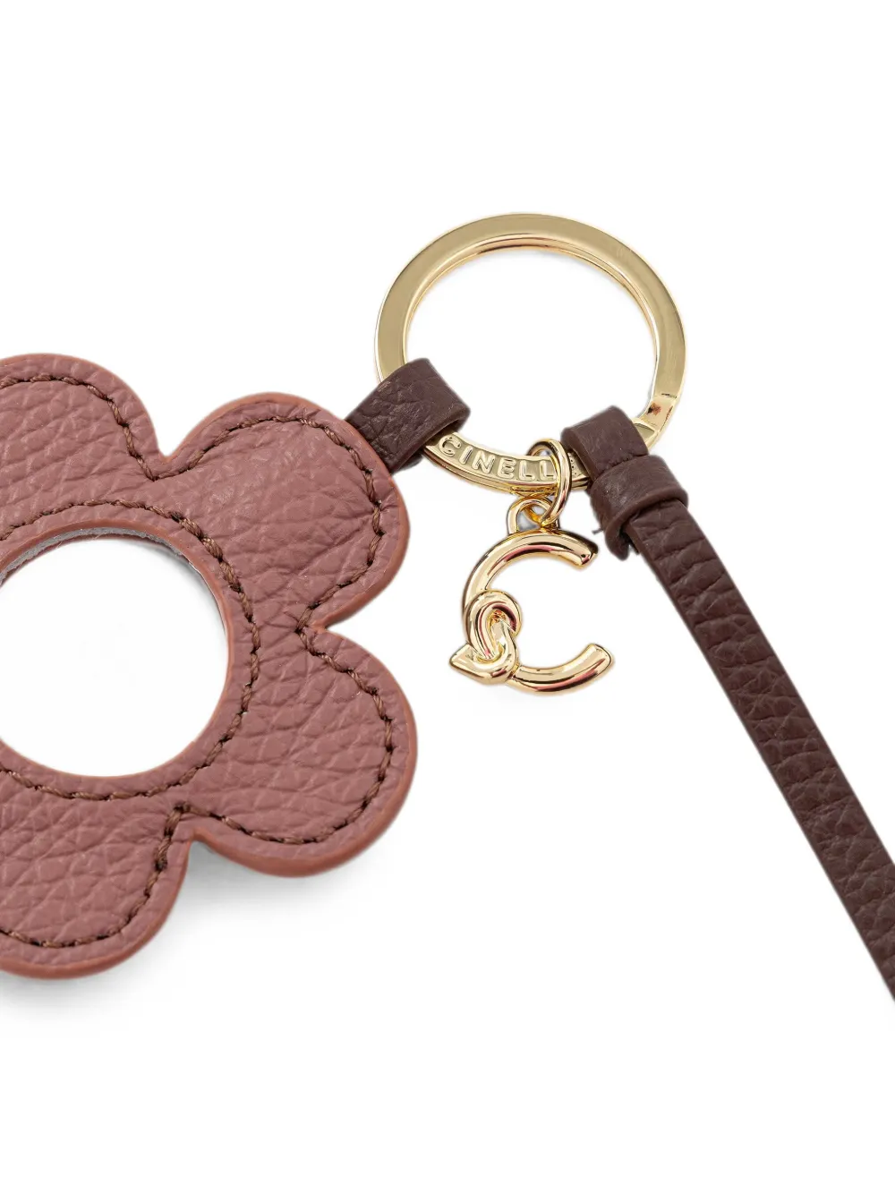 Coccinelle Sleutelhanger met bloemenpatroon Rood