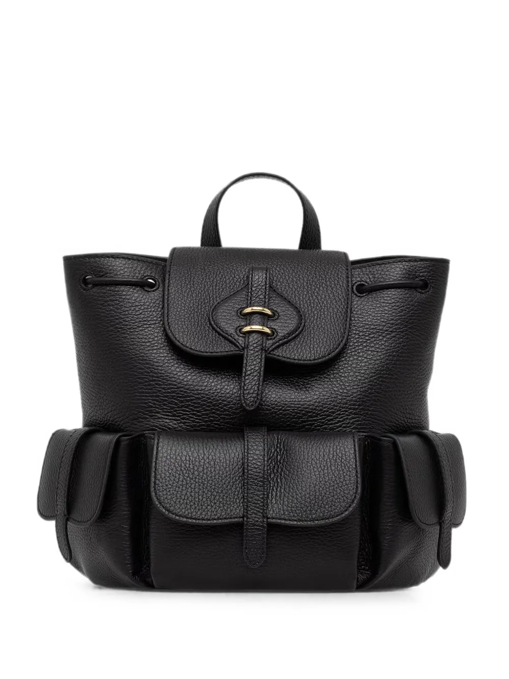 Coccinelle Mavery Pocket leather backpack - Nero