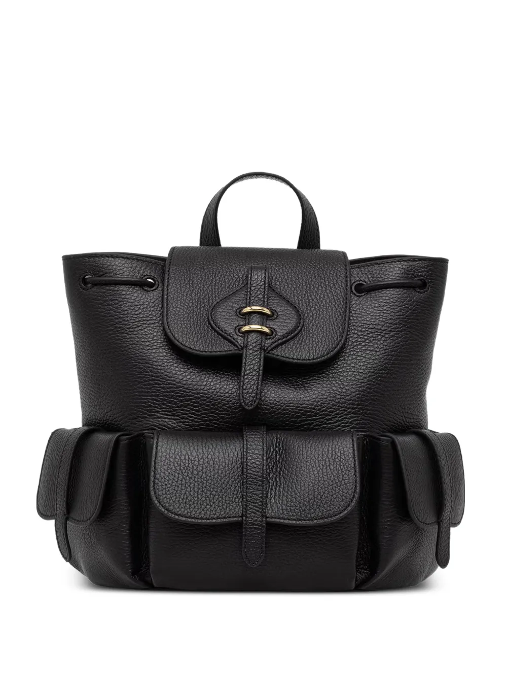 Coccinelle Mavery Pocket leather backpack - Nero