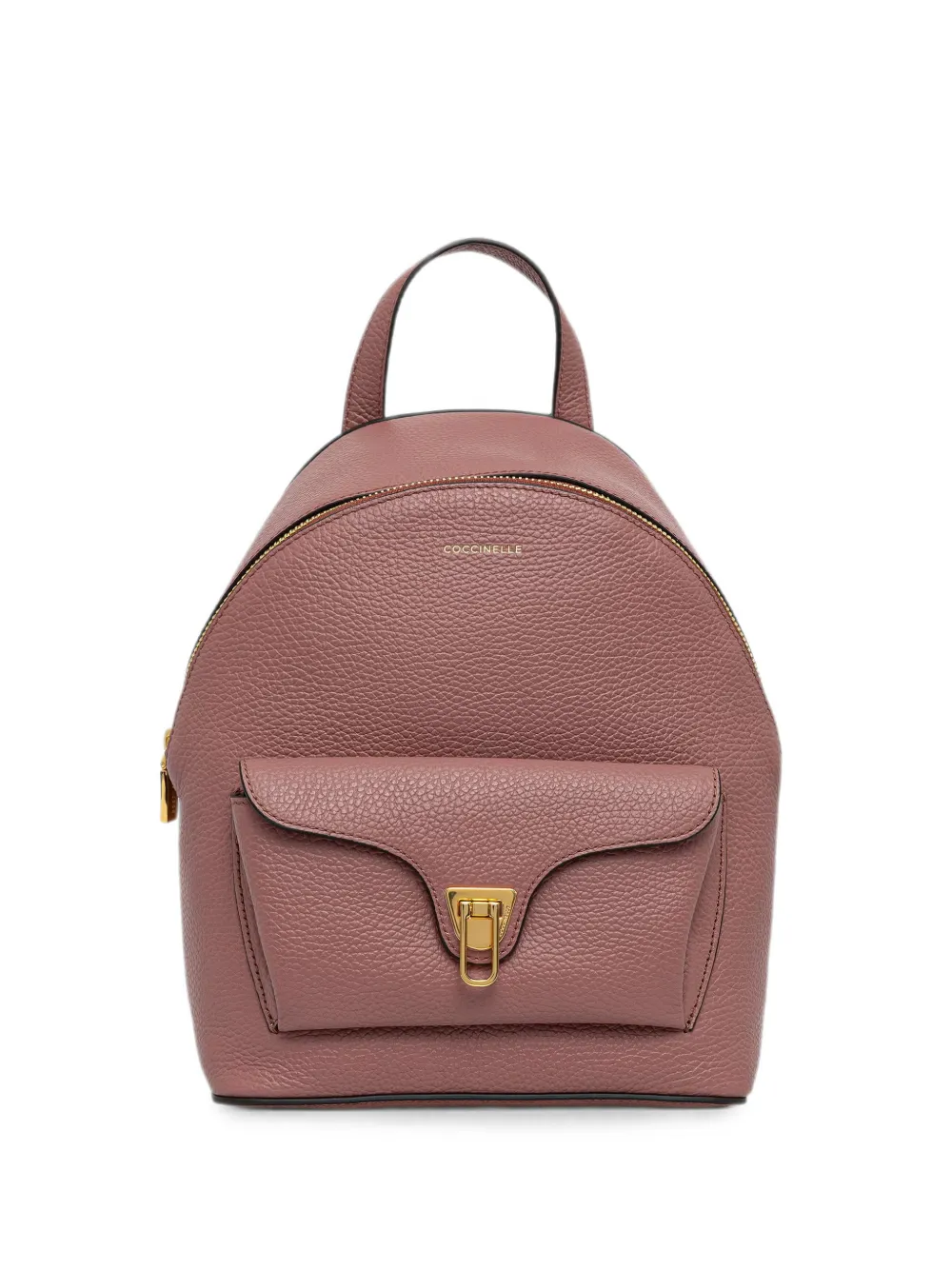 Coccinelle Small Beat front-pocket leather backpack - Rot
