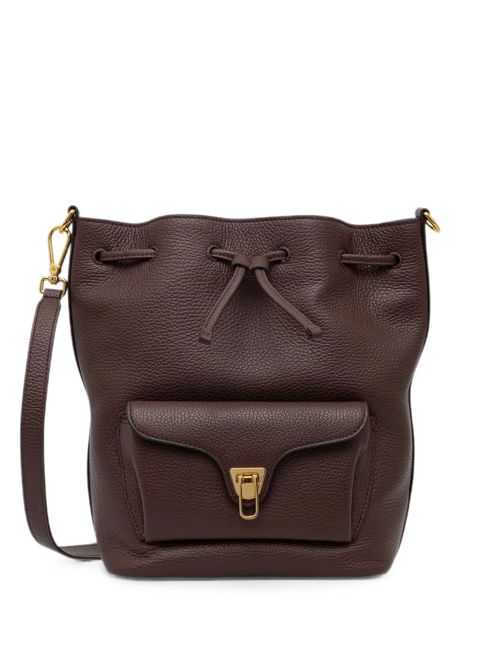 Coccinelle medium Beat Generation pebbled-leather drawstring bucket bag - Rot
