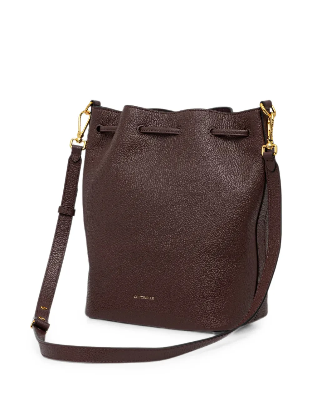 Coccinelle Medium Beat Generation bucket-tas van bewerkt leer met trekkoord Rood