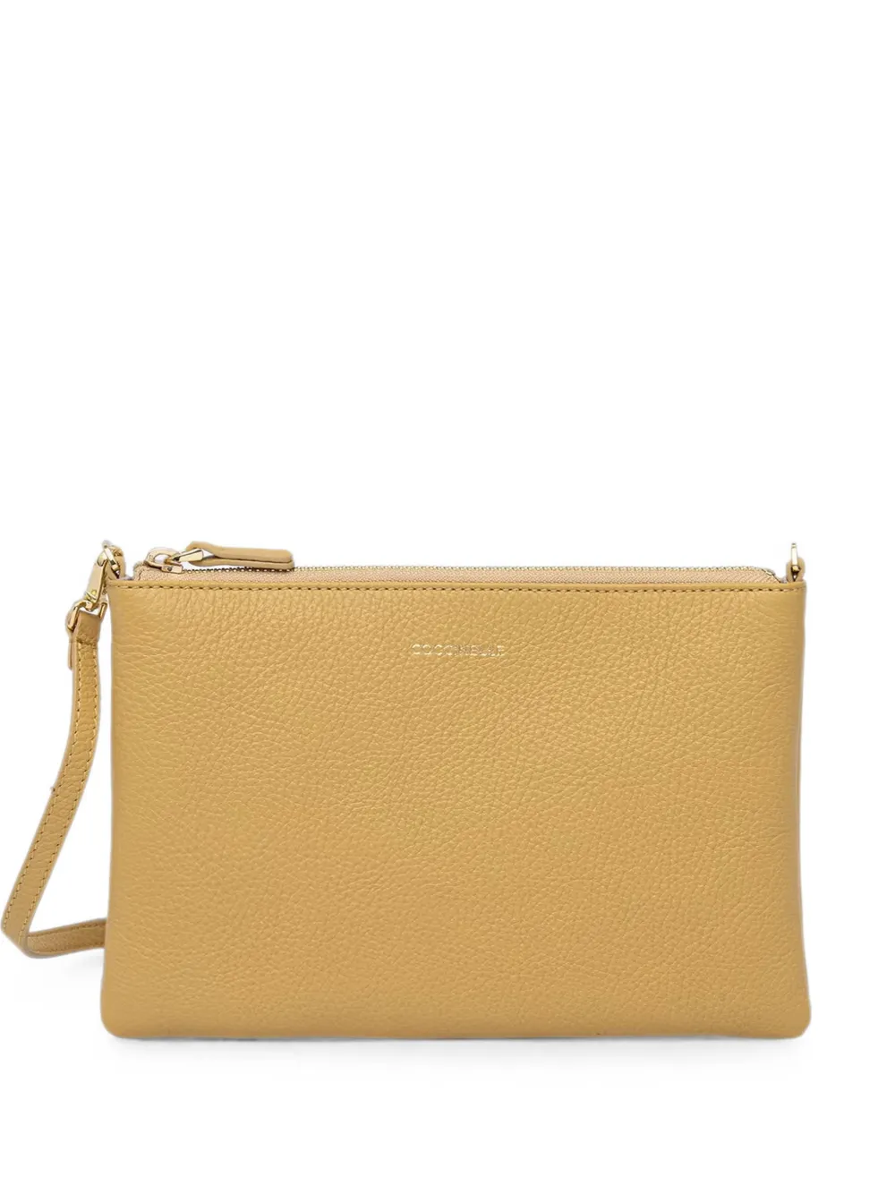 Coccinelle mini Best grained leather crossbody bag - Gelb