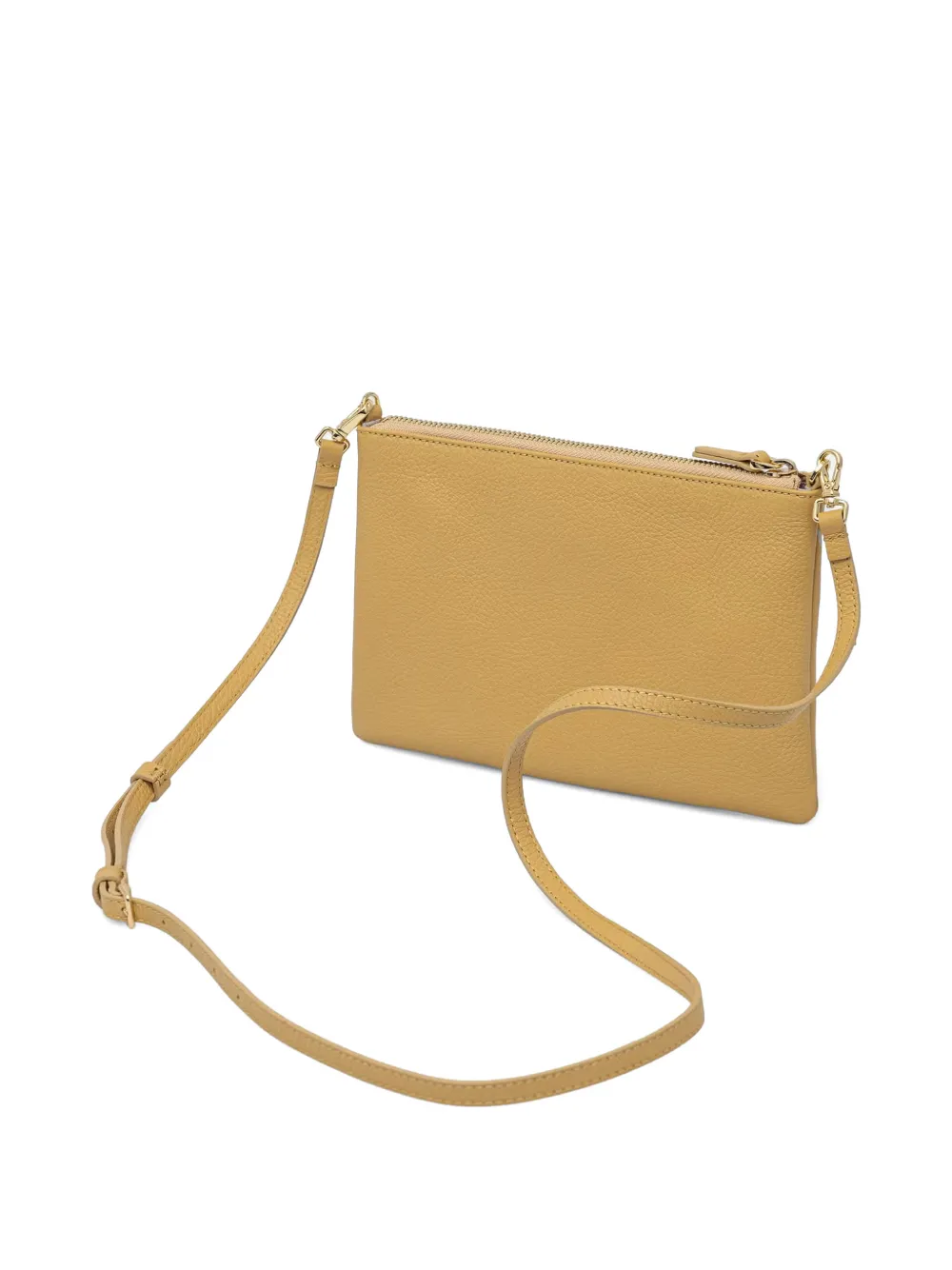 Coccinelle Best leren mini crossbodytas met reliëf Geel