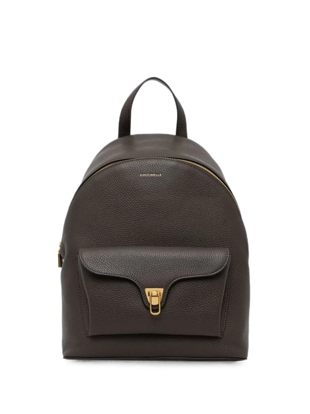 Coccinelle Beat Generation grained leather backpack - Braun