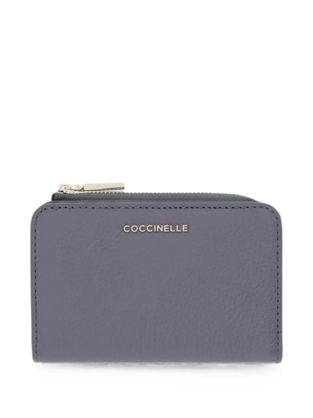 Coccinelle small logo-plaque pebbled wallet - Violett