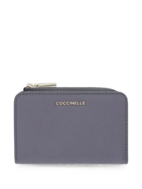 Coccinelle small logo-plaque pebbled wallet