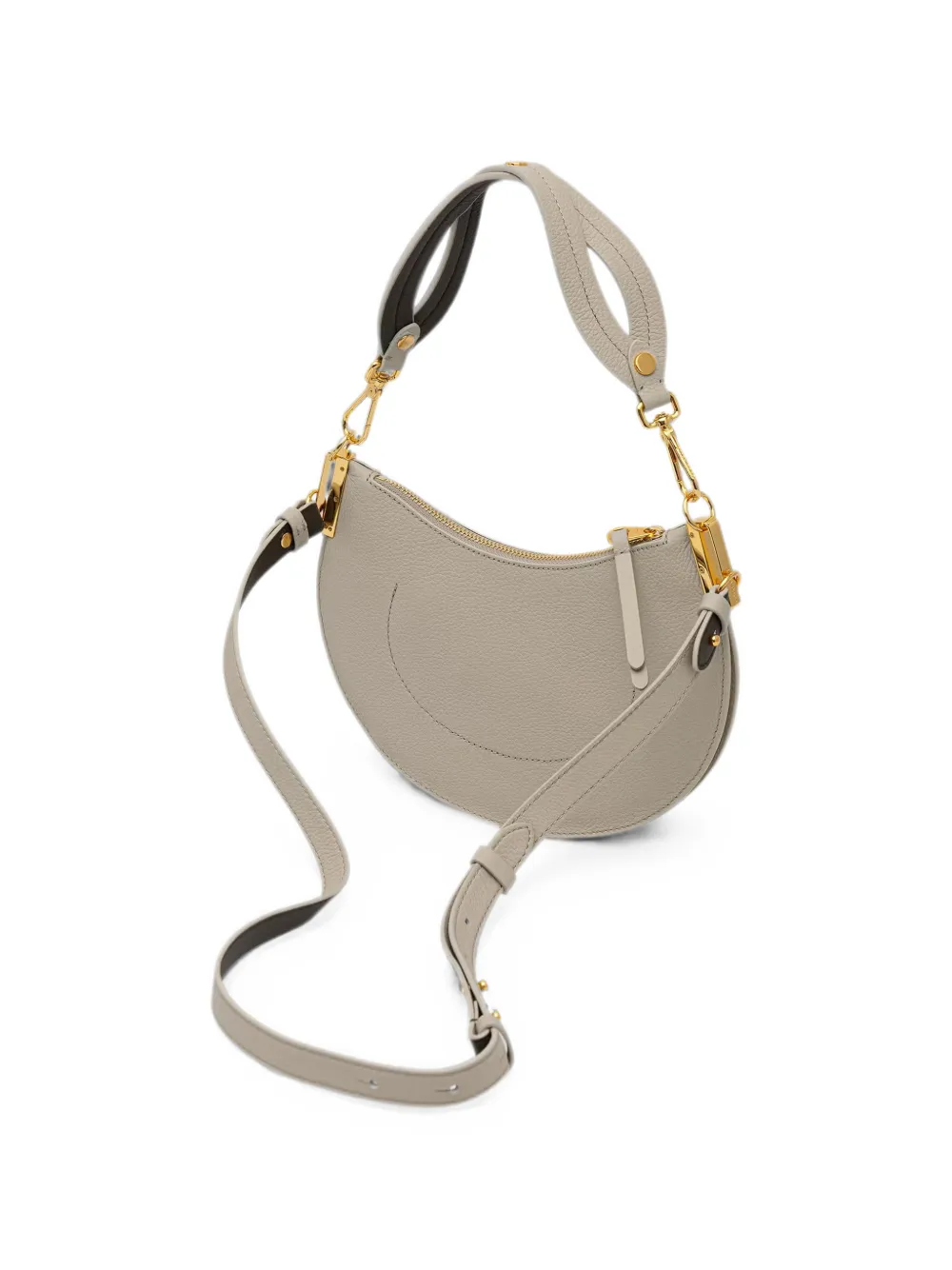 Coccinelle Kleine Sunup schoudertas van bewerkt leer Beige