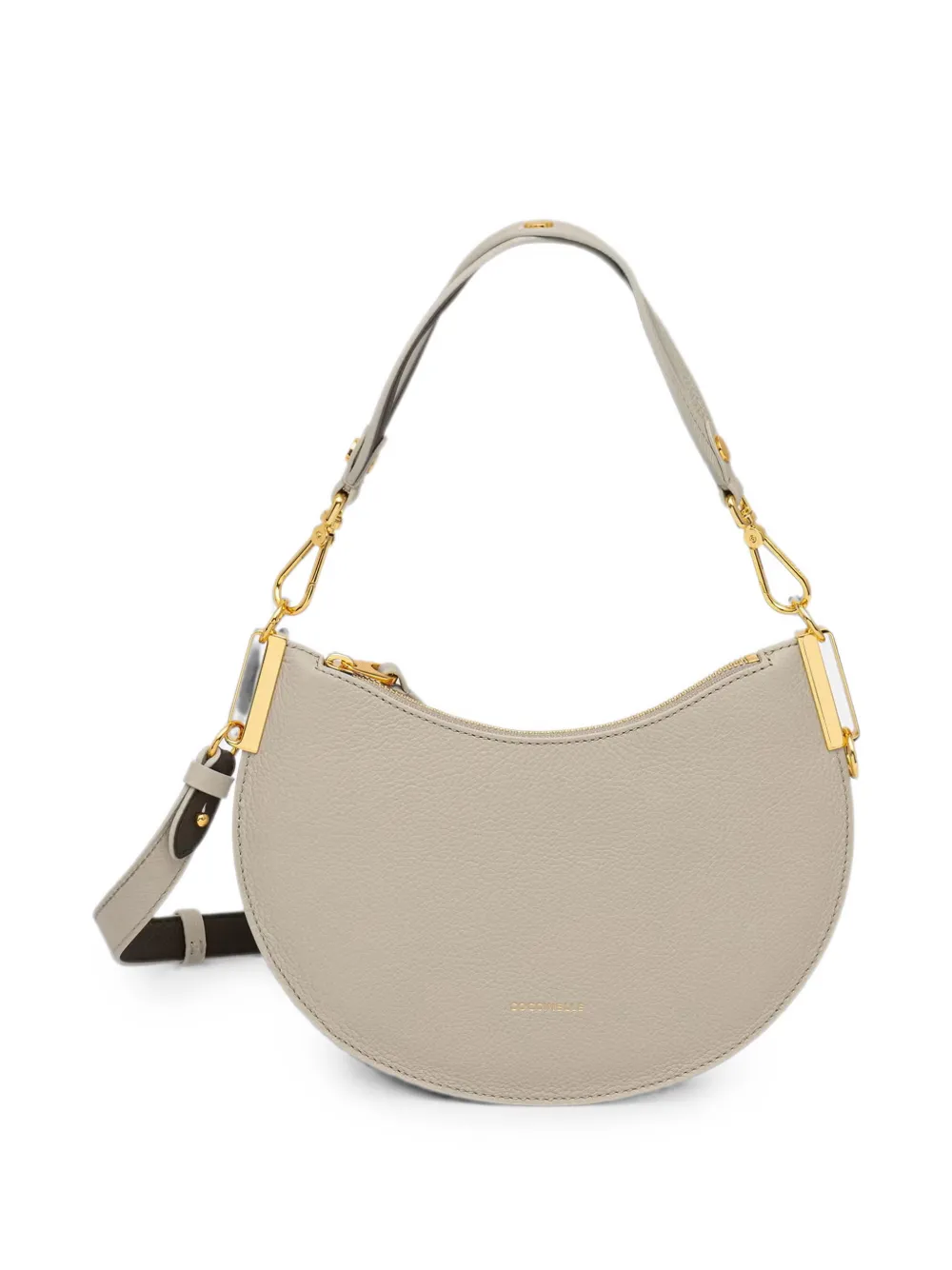 Coccinelle Kleine Sunup schoudertas van bewerkt leer Beige