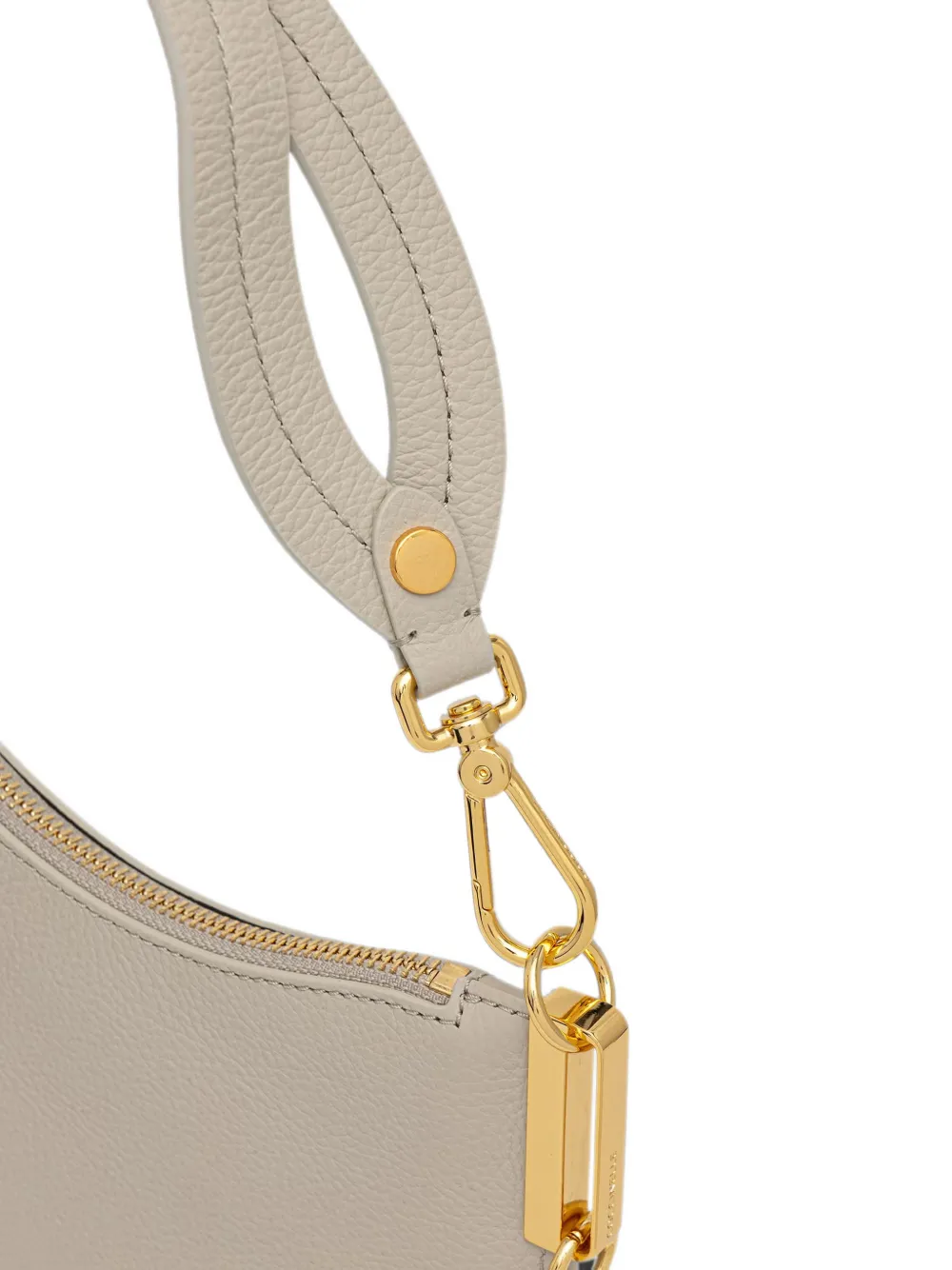 Coccinelle Kleine Sunup schoudertas van bewerkt leer Beige
