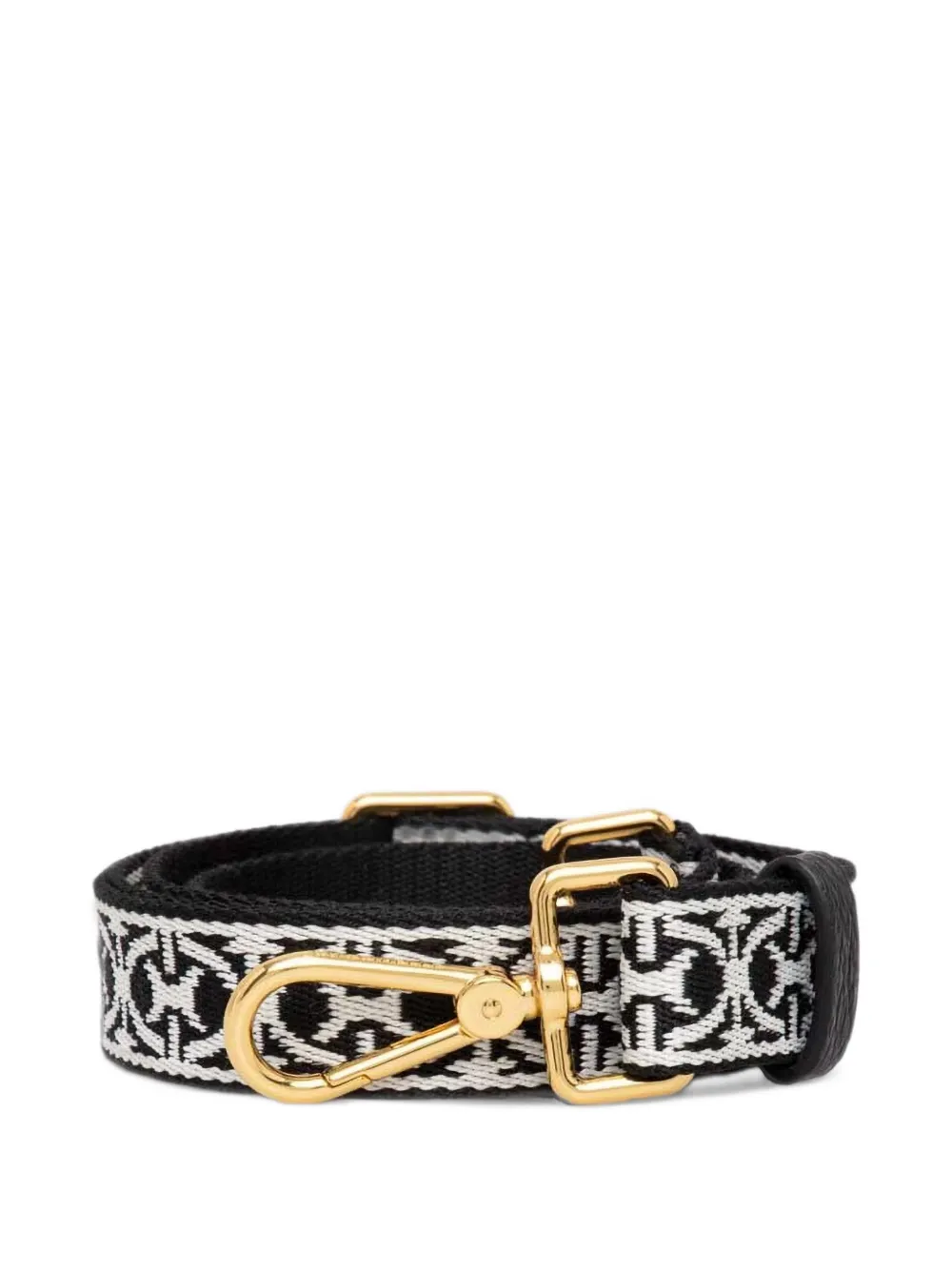 Coccinelle Monogram jacquard shoulder strap - Nero