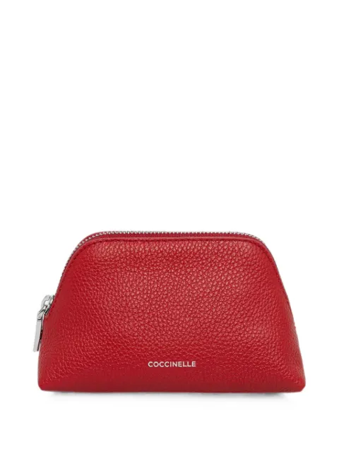 Coccinelle small Helga grained leather make-up bag
