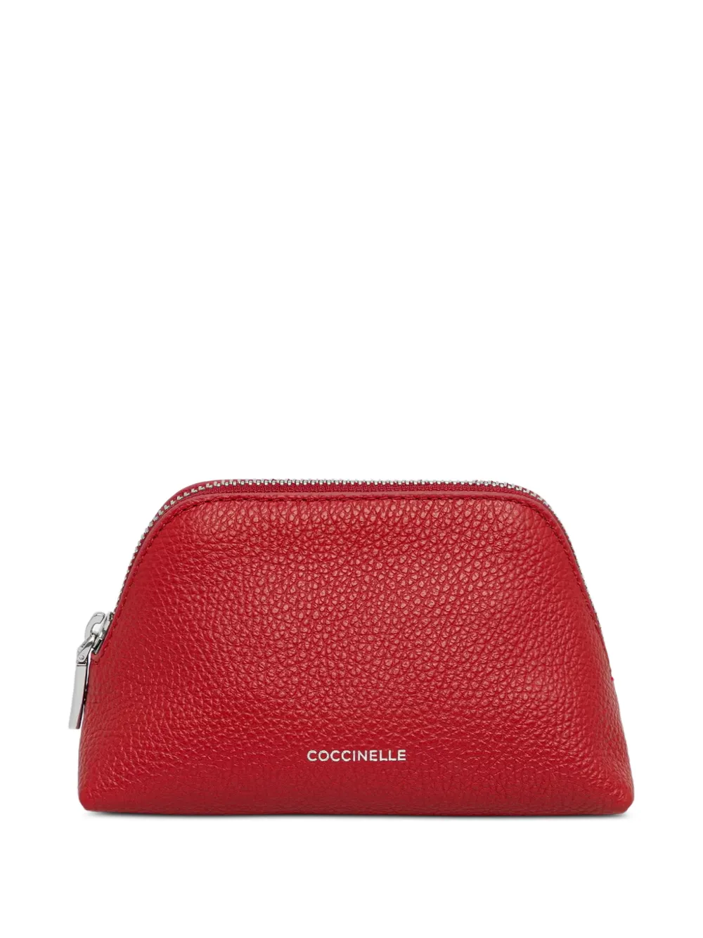 Coccinelle small Helga grained leather make-up bag - Rosso
