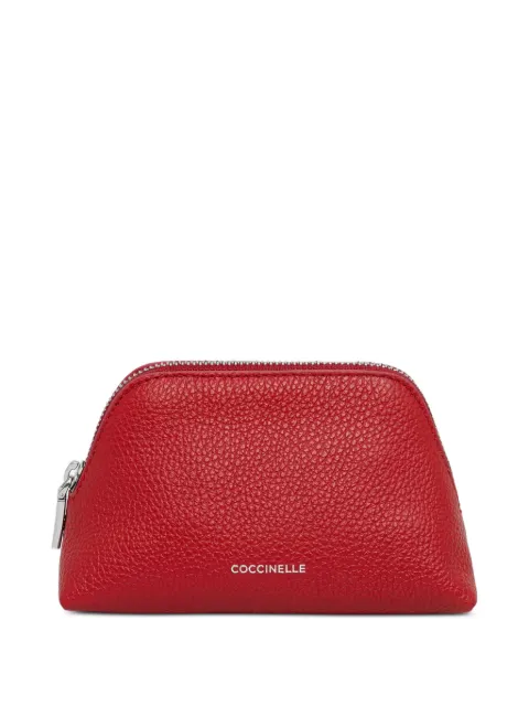 Coccinelle small Helga grained leather make-up bag