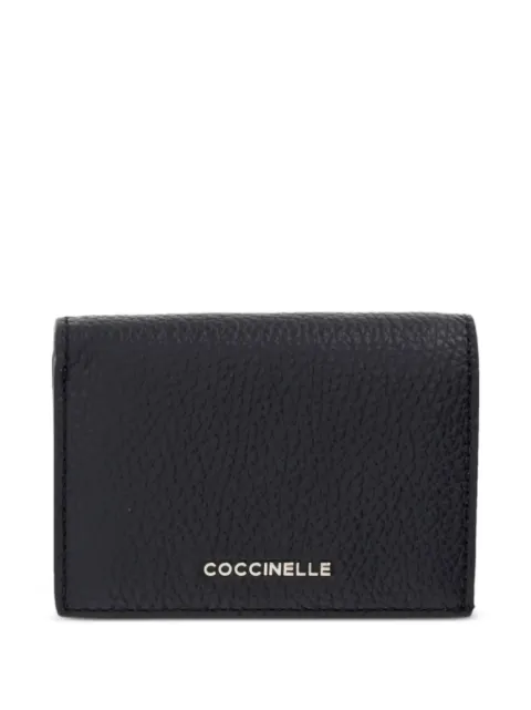 Coccinelle logo-print pebbled-leather wallet