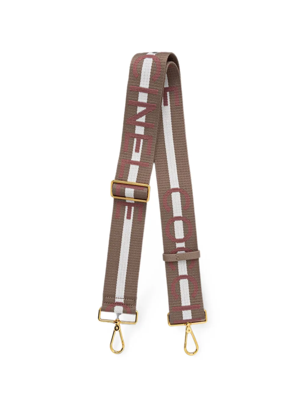 Coccinelle Schouderband met logo jacquard Bruin