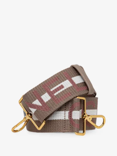 Coccinelle correa de bolso con logo en jacquard