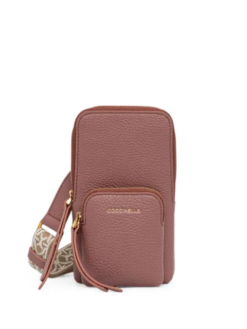 Coccinelle mini Pixie grained leather phone bag
