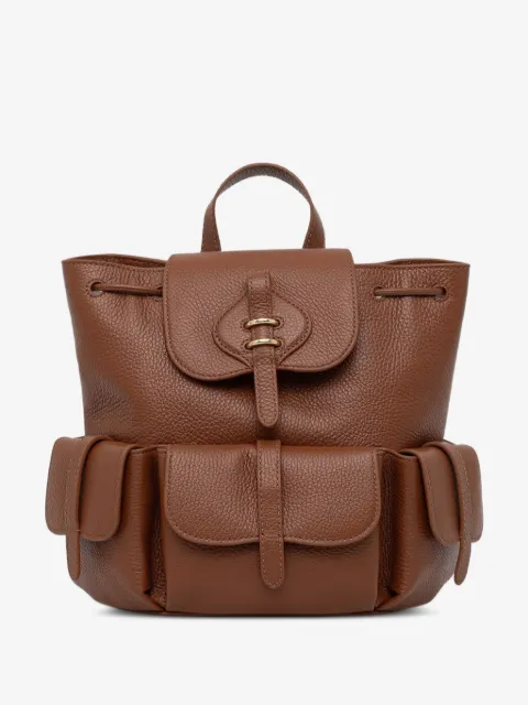 Coccinelle medium Mavery grainy-leather drawstring backpack