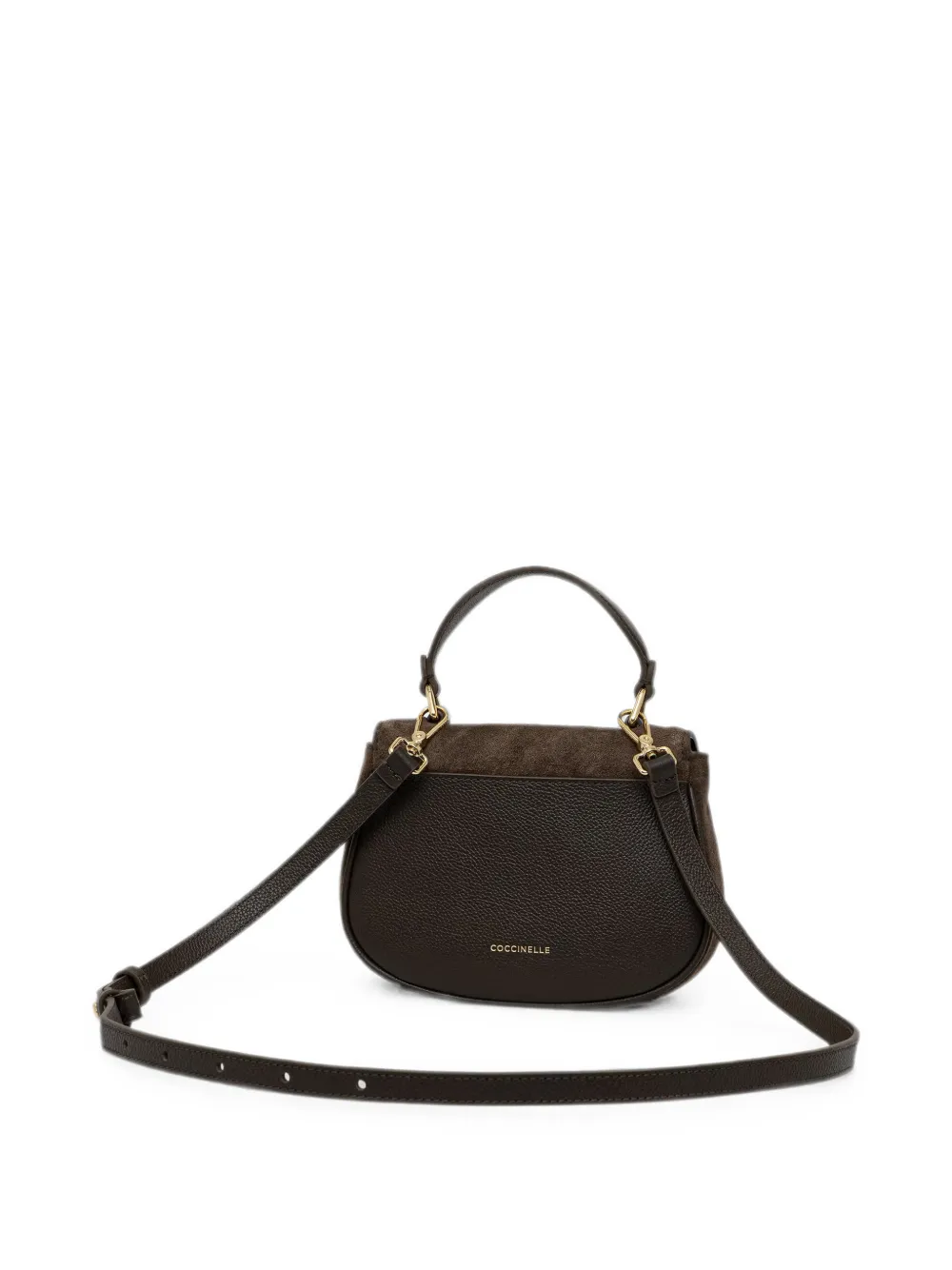 Coccinelle Suède shopper met handvat Bruin