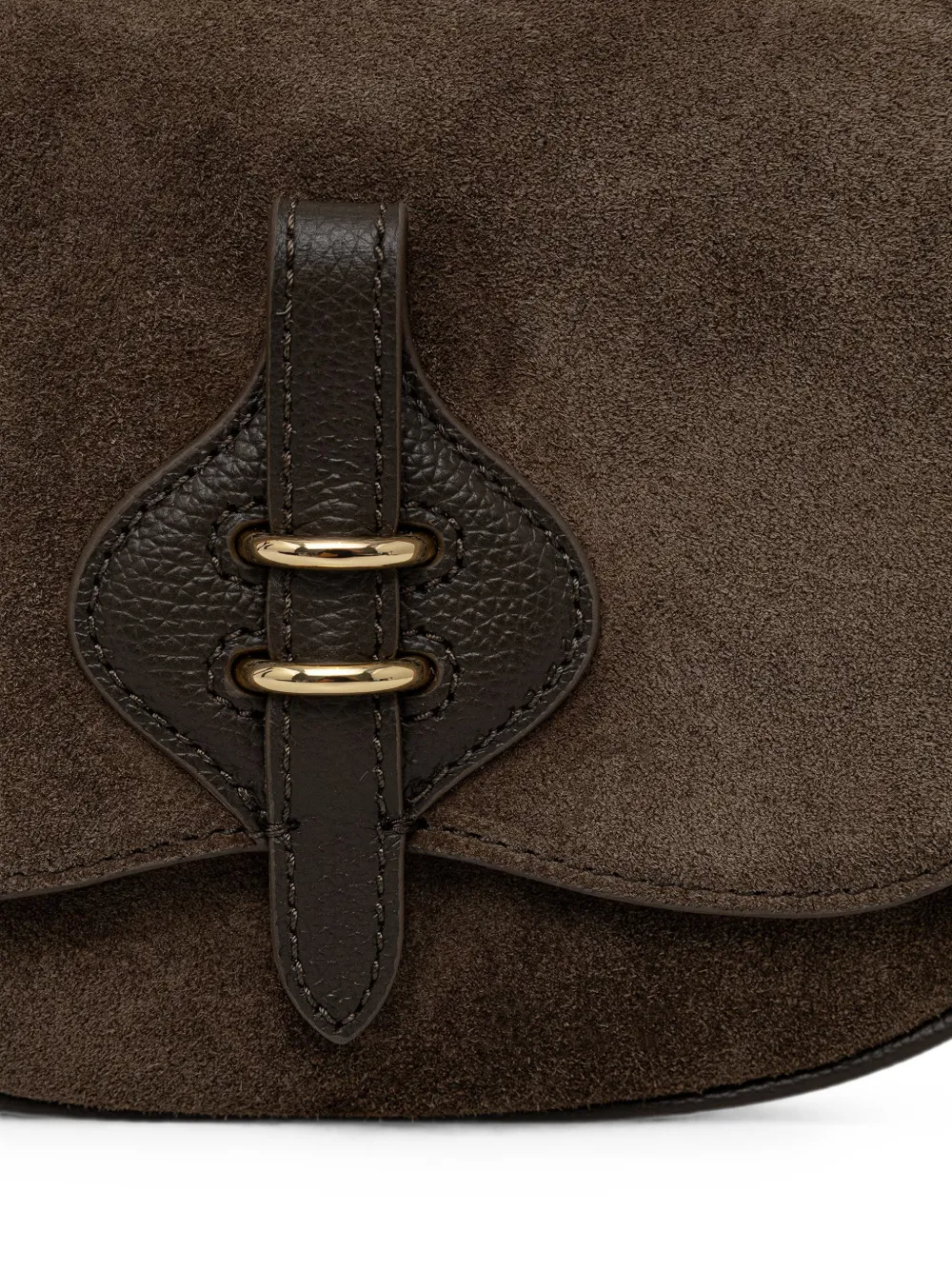 Coccinelle Suède shopper met handvat Bruin