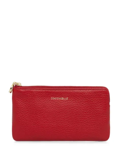 Coccinelle small C-Me Softy logo-print grained leather purse
