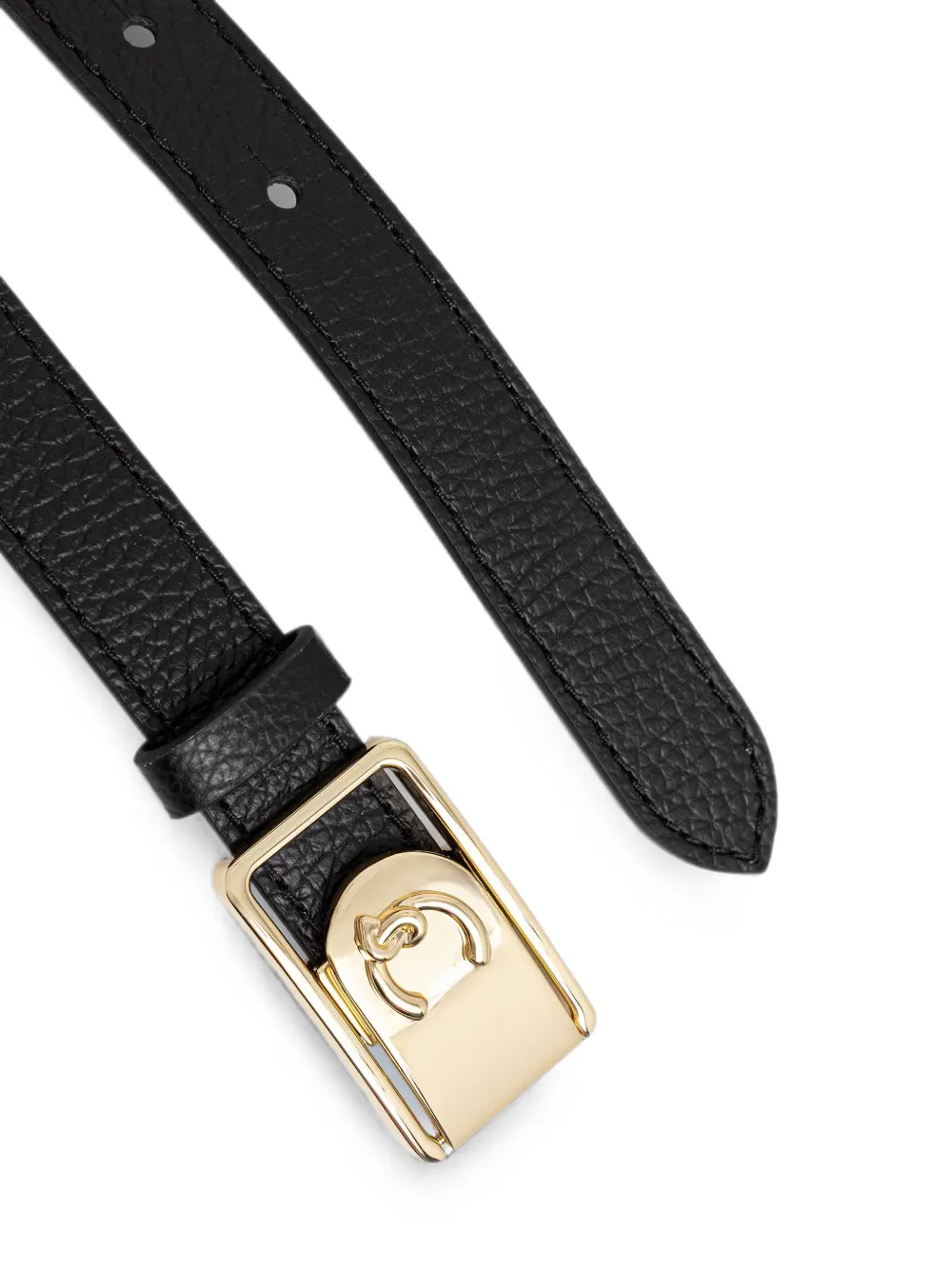 Coccinelle Riem met logoplakkaat Zwart