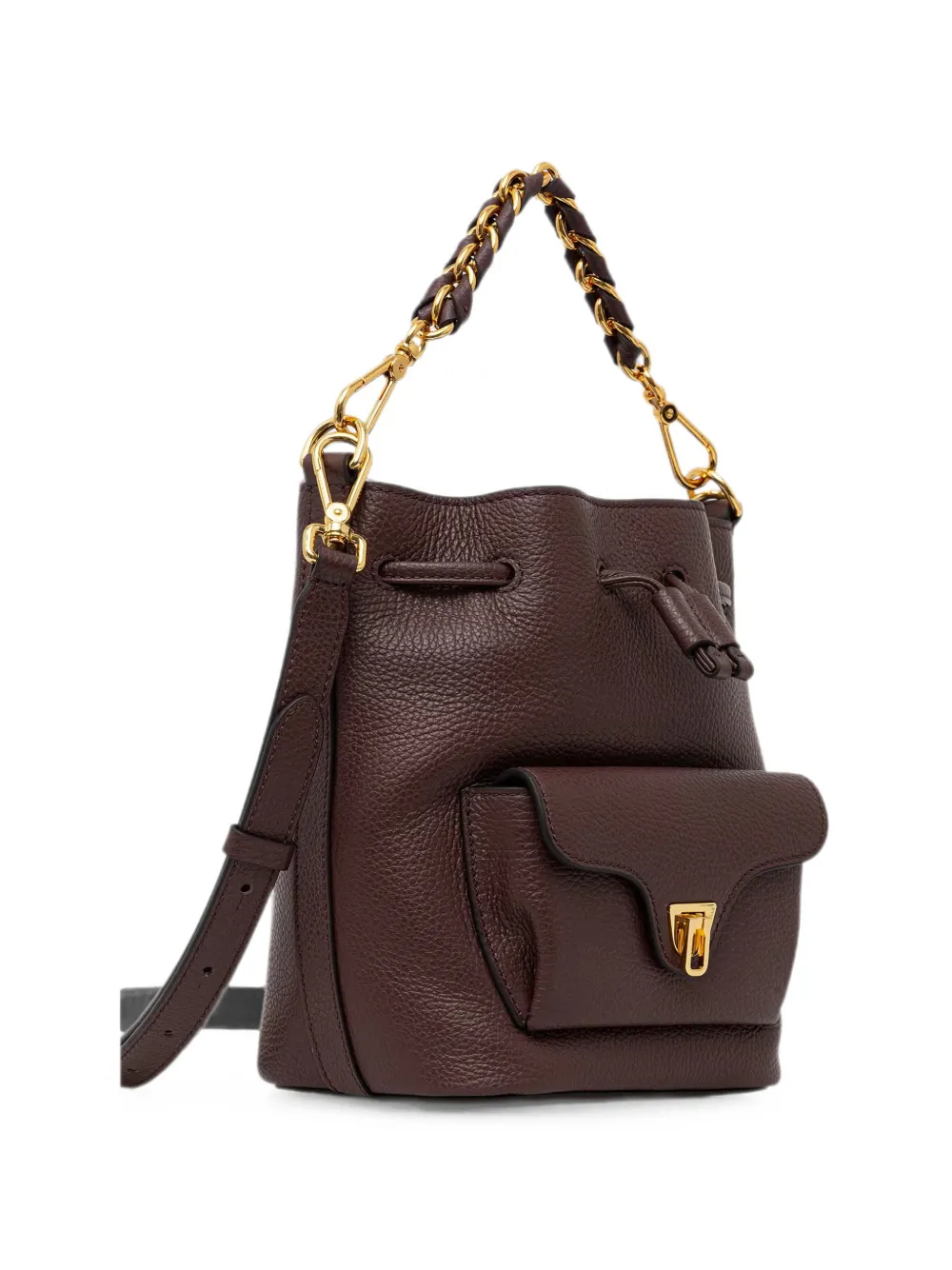 Coccinelle Kleine Beat Generation bucket-tas van bewerkt leer Rood