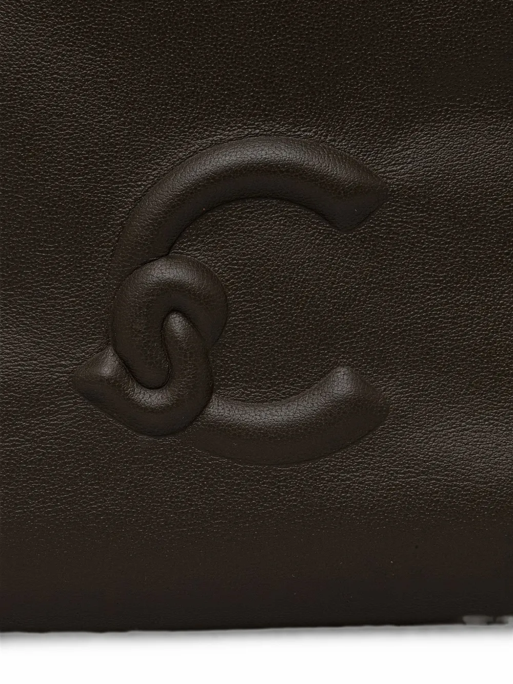 Coccinelle Schoudertas met logo-reliëf Bruin