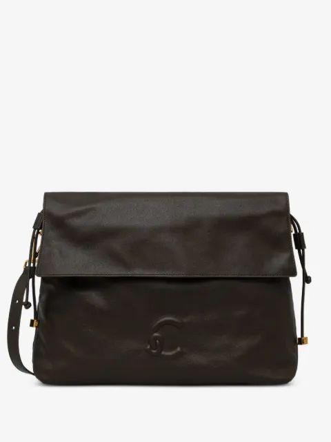 Coccinelle bolso de hombro plegable con logo en relieve