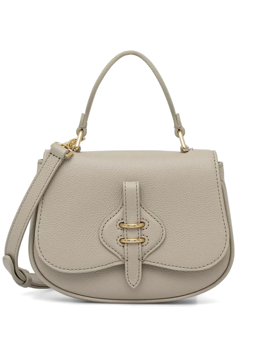 Coccinelle pebbled leather shoulder bag - Neutrals