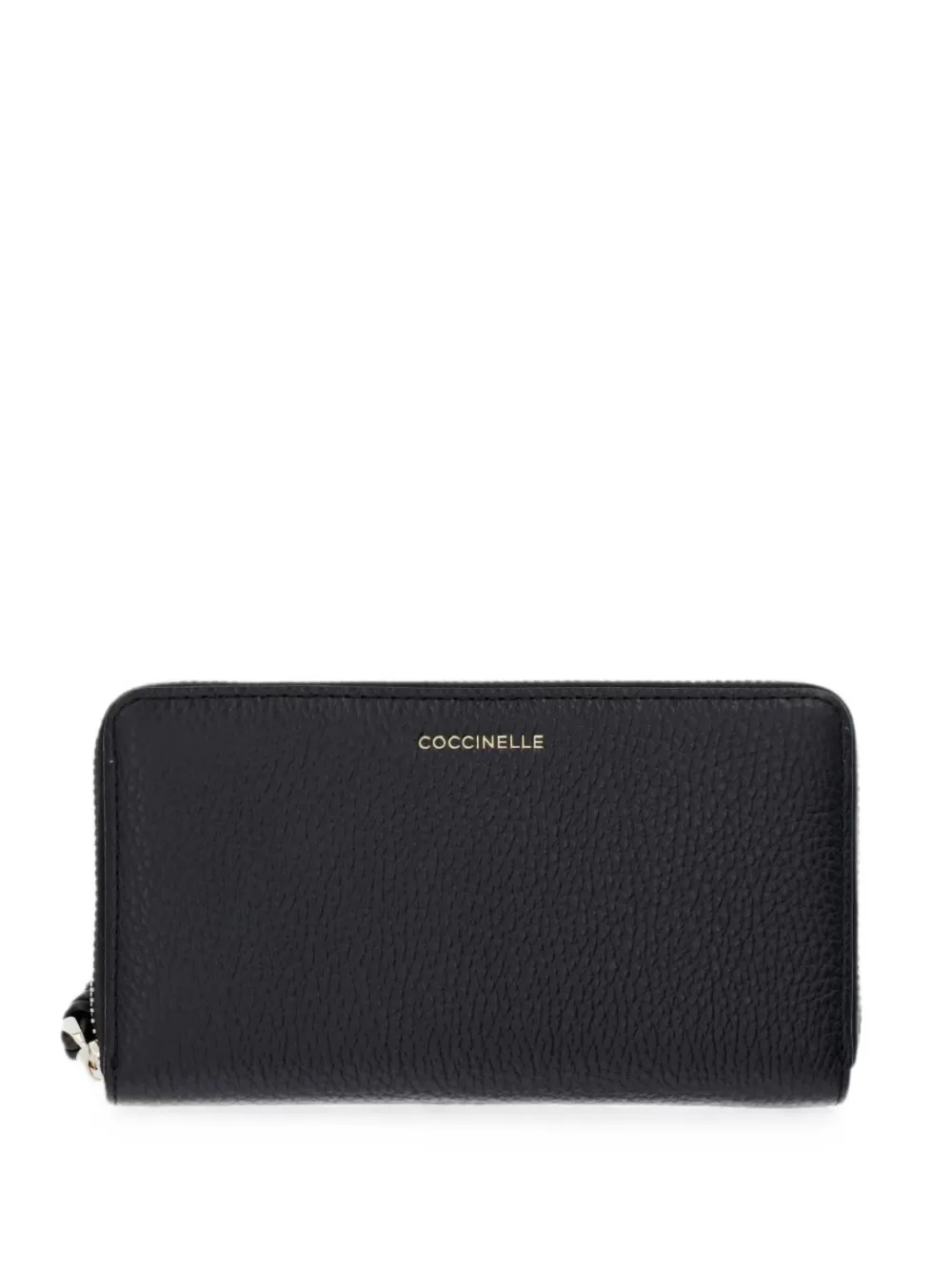 Coccinelle grained-leather zip-around wallet - Schwarz