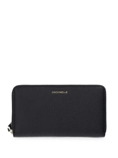 Coccinelle grained-leather zip-around wallet