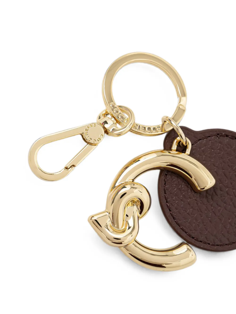 Coccinelle C-Me leren sleutelhanger met logoplakkaat Bruin