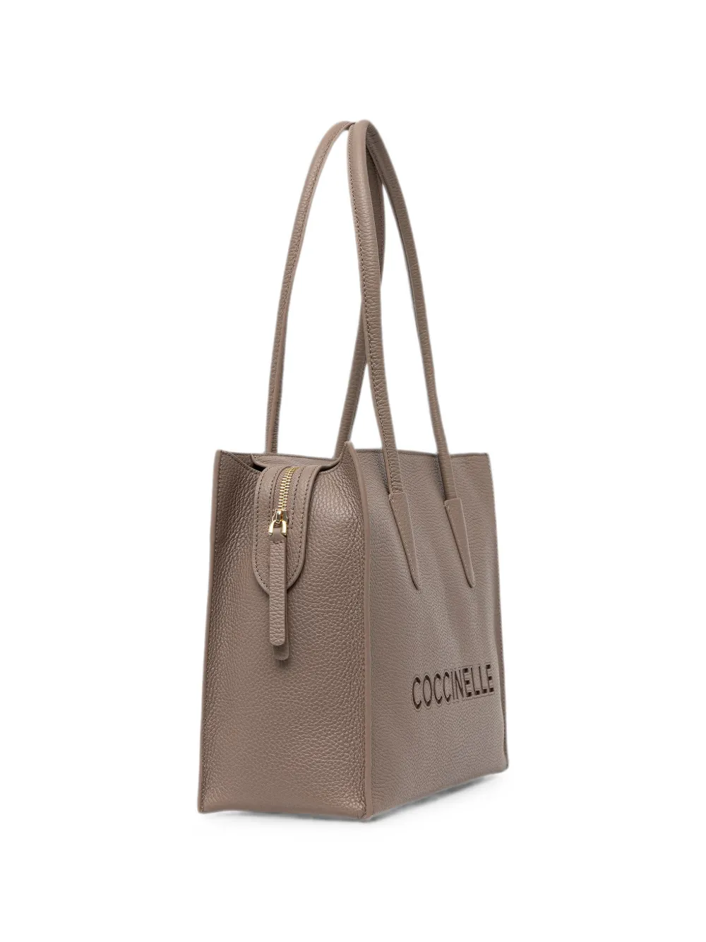 Coccinelle Medium Myrtha26 shopper van bewerkt leer met logo-reliëf Bruin