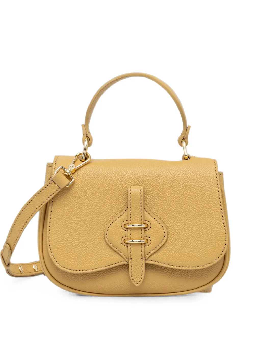 Coccinelle grainy leather shoulder bag - Giallo