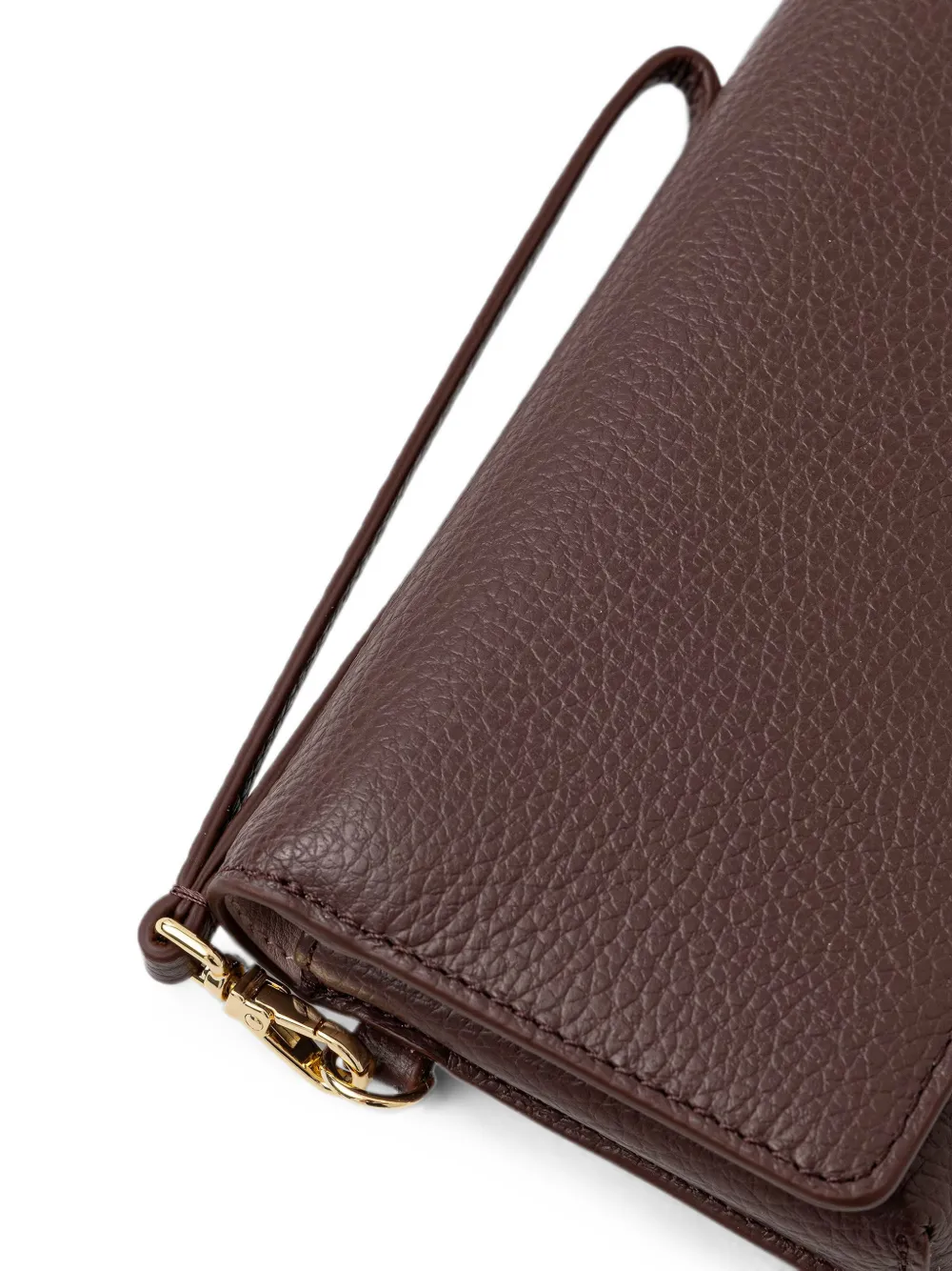Coccinelle Kleine C-Me bewerkte clutch met logoplakkaat Bruin
