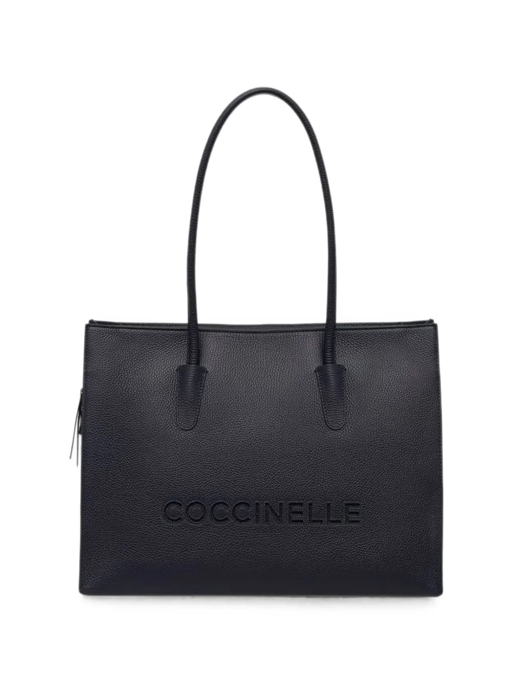 Coccinelle Grote Myrtha26 shopper van bewerkt leer met logo-reliëf Zwart