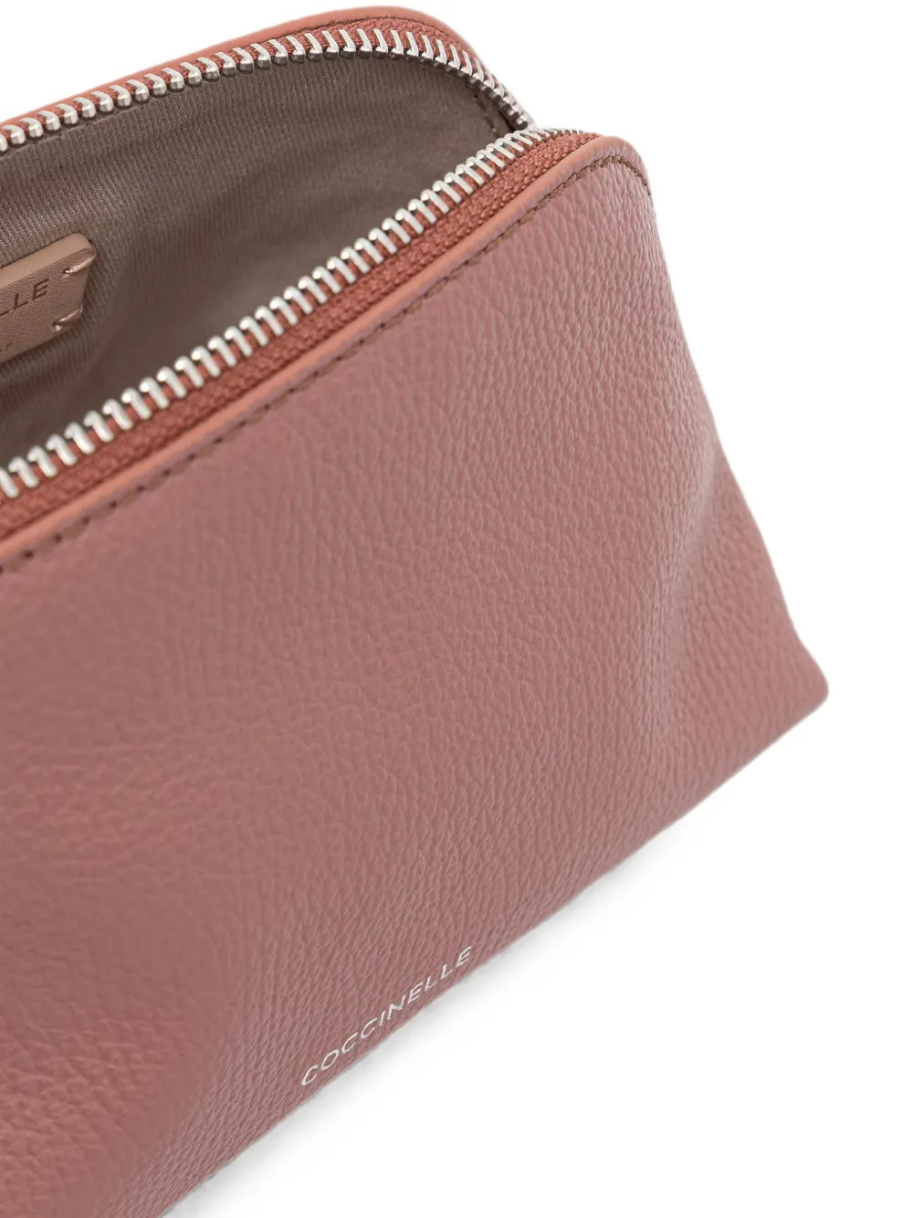Coccinelle Medium Helga make-up tas van bewerkt leer Roze