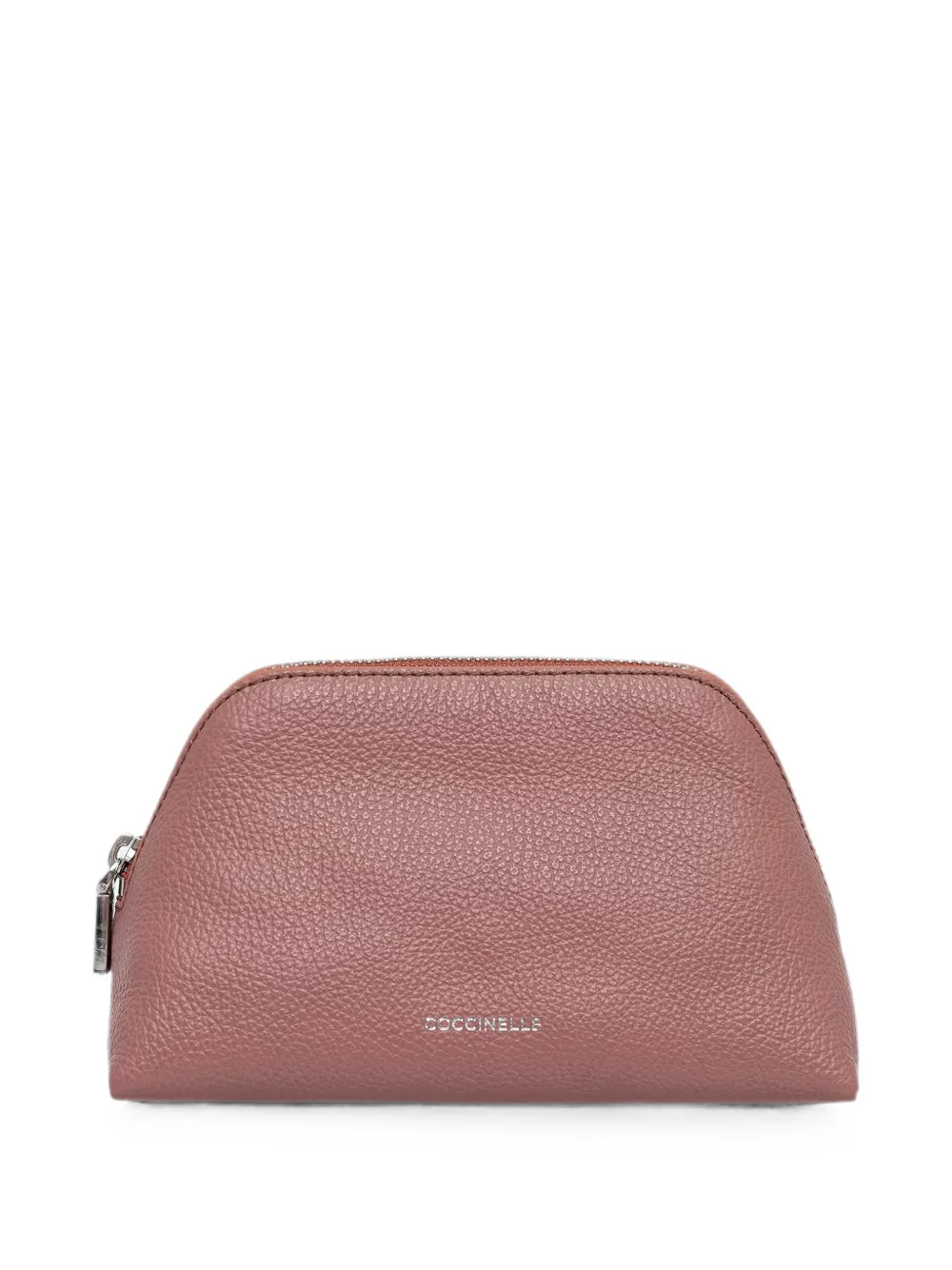 Coccinelle Medium Helga Grained Leather Make-up Bag In Pink