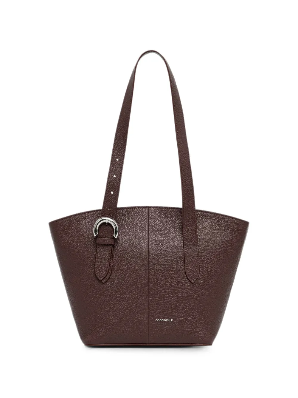 Coccinelle buckle-detail pebbled-leather tote bag - Red