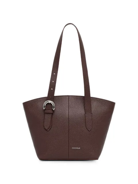 Coccinelle buckle-detail pebbled-leather tote bag