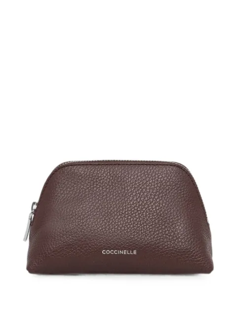 Coccinelle small Helga pebbled leather make up bag