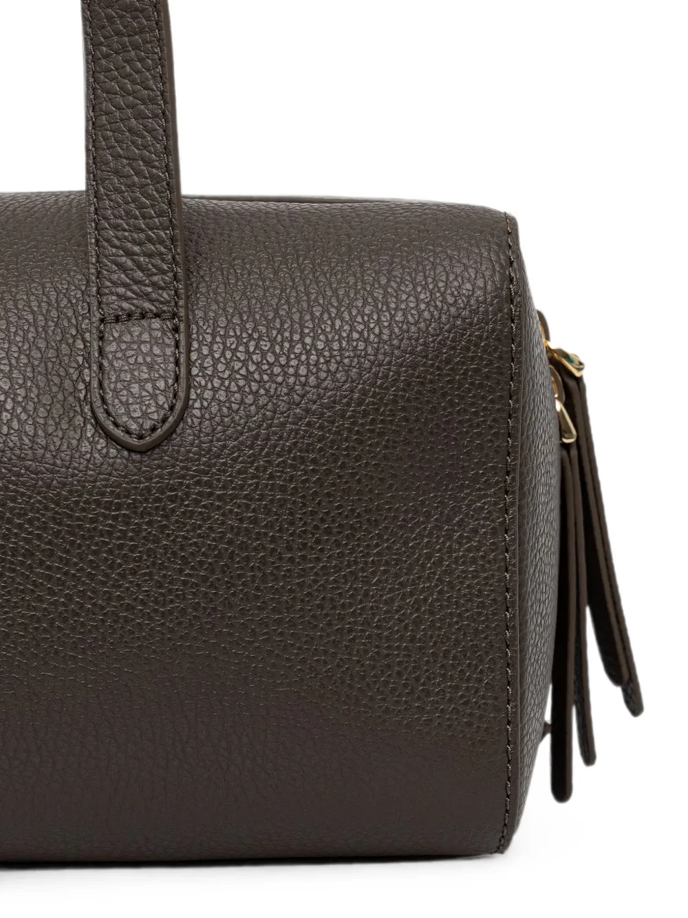Coccinelle shopper van bewerkt leer met zakdetail Bruin