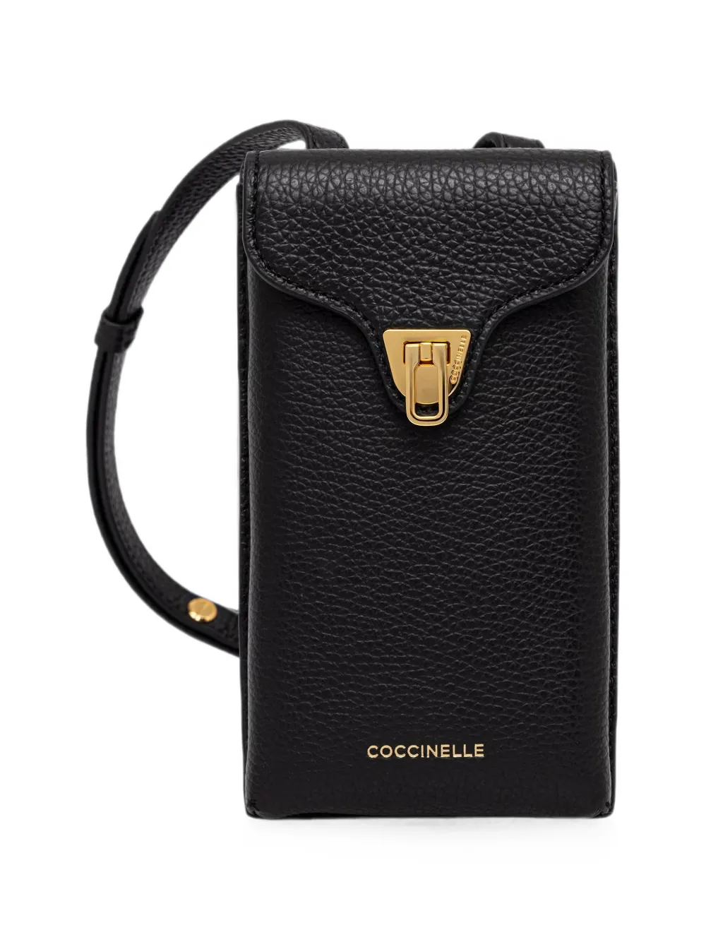 Coccinelle Cover per smartphone in pelle - Nero