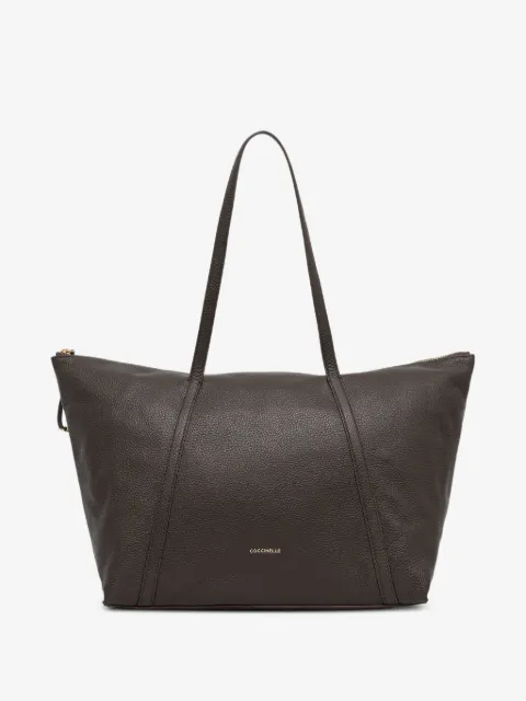 Coccinelle sac cabas en cuir à fini grainé