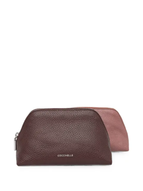 Coccinelle grained leather make-up bag