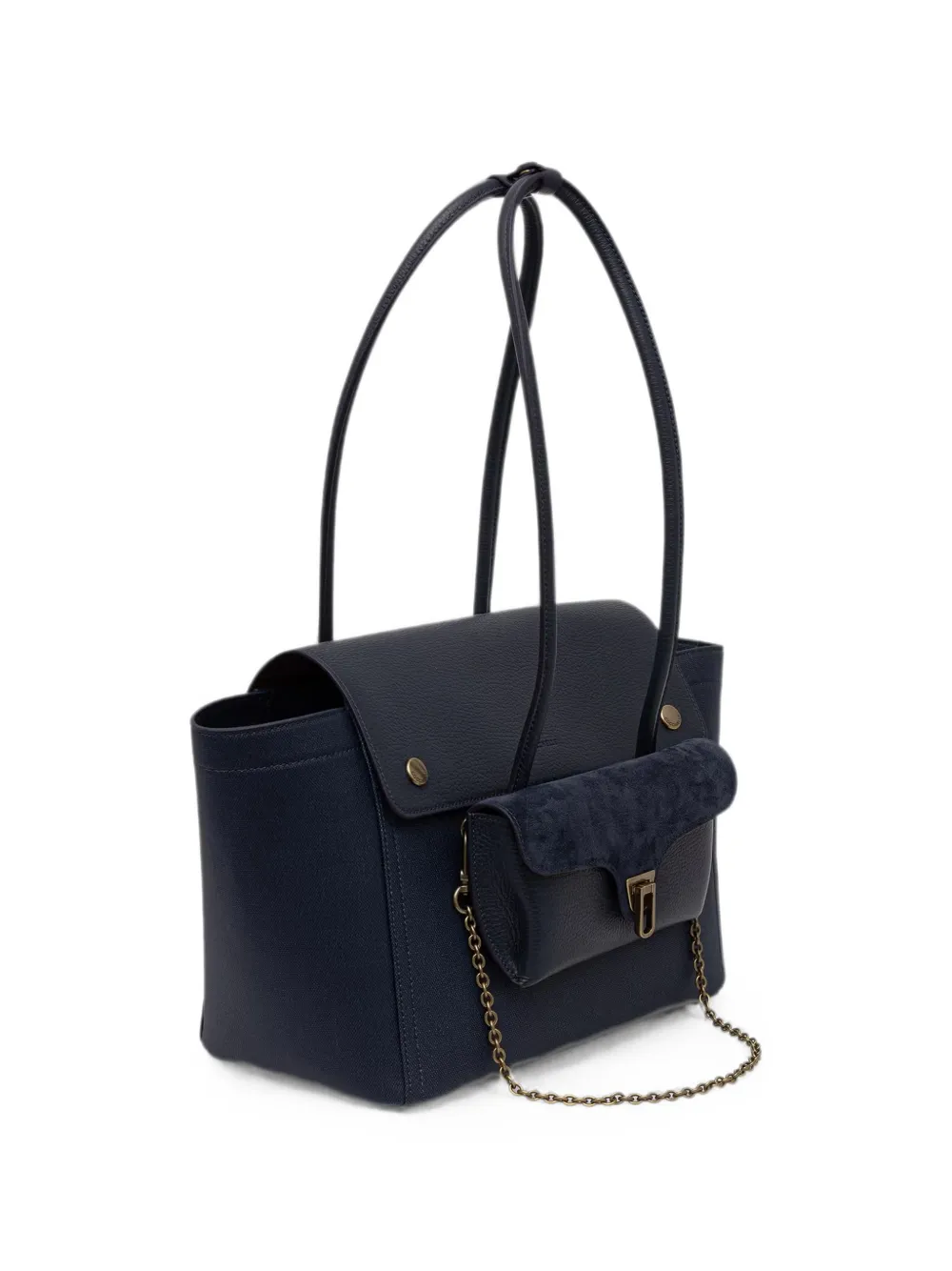 Coccinelle Shopper van bewerkt leer Blauw
